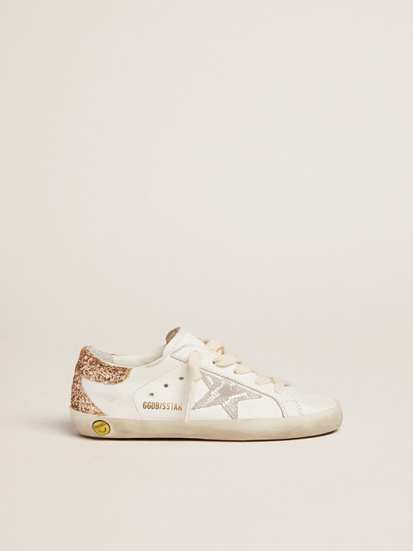 Junior super-star with gold glitter heel | Golden Goose