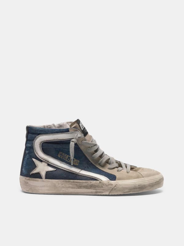 golden goose denim sneakers