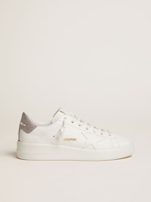 PURESTAR sneakers with glittery silver heel tab | Golden Goose