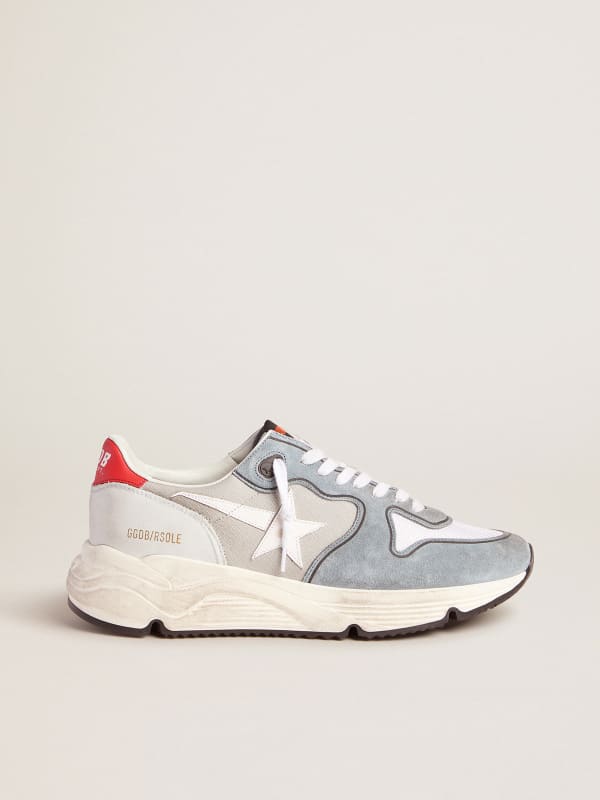Grey Running Sole sneakers in suede and canvas | Golden Goose