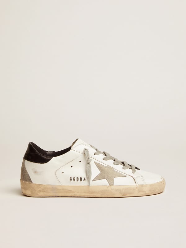 Women's Super-Star with black heel tab and metal stud lettering | Golden  Goose