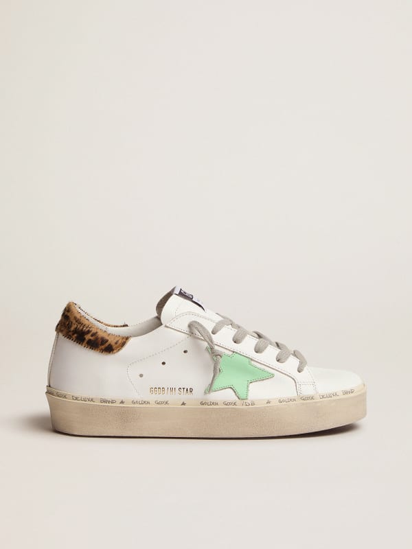 Hi Star sneakers with leopard-print heel tab | Golden Goose