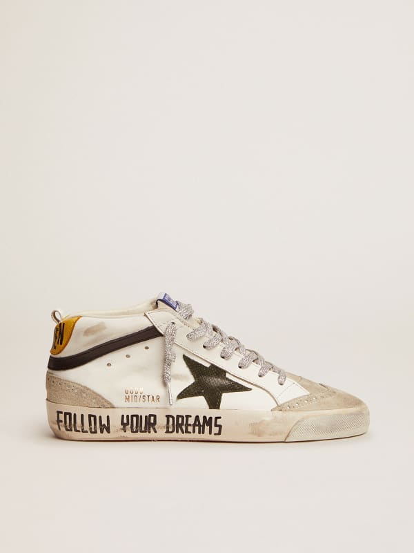 Mid Star LTD sneakers with leather and suede upper and snake-print ...