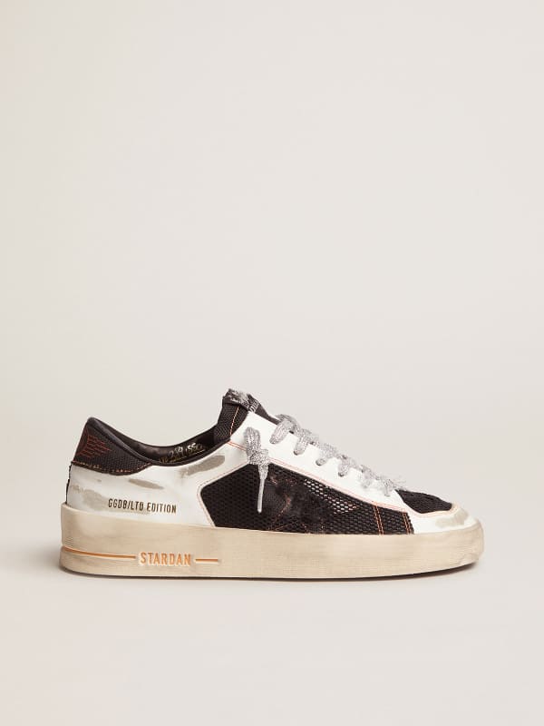 White Limited Edition LAB Stardan sneakers with silver laces | Golden Goose