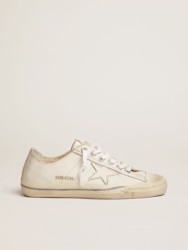 Women\'s V-Star in vintage effect leather | Golden Goose