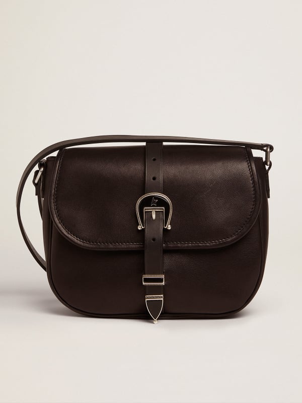 Medium black leather Rodeo Bag | Golden Goose