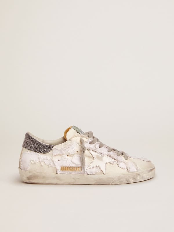 Women\'s Super-Star white sneakers with Swarovski | Golden Goose