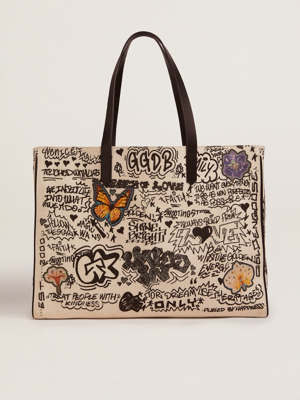 East-West California Bag with graffiti print | Golden Goose