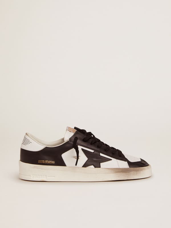 Women’s Stardan sneakers in black and white leather | Golden Goose
