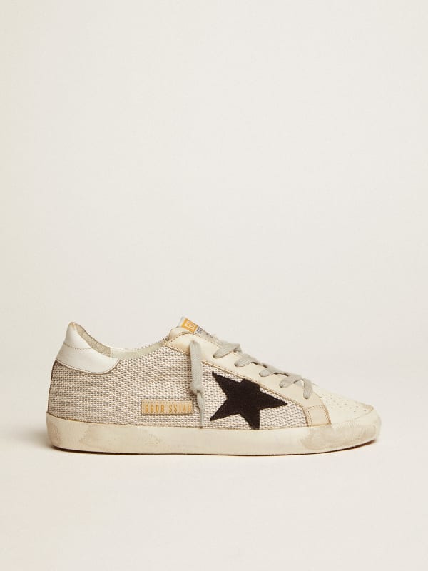 Women’s Super-Star sneakers in leather with mesh insert | Golden Goose