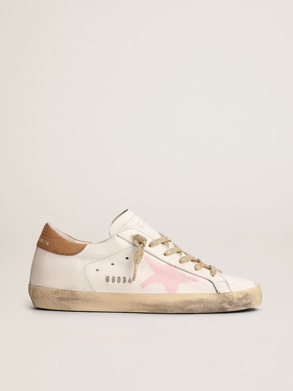 Super-Star LTD sneakers with pink screen printed star and snake-print ...