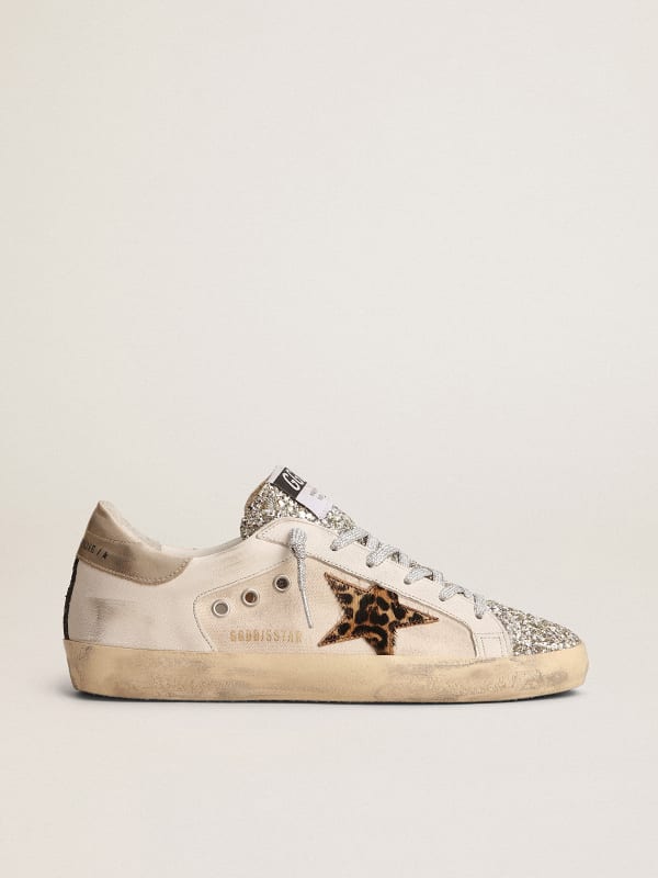 golden goose sneakers cheetah print damage size 42