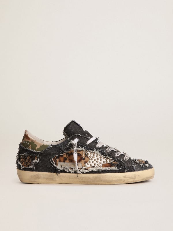 Golden goose hot sale leopard running shoes