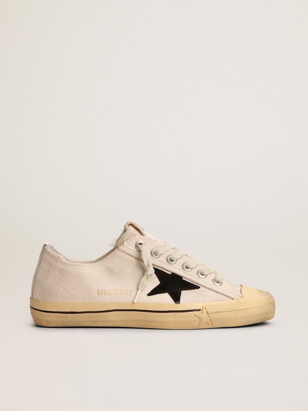 Women\'s V-Star LTD with black suede star and embroidered lettering | Golden  Goose