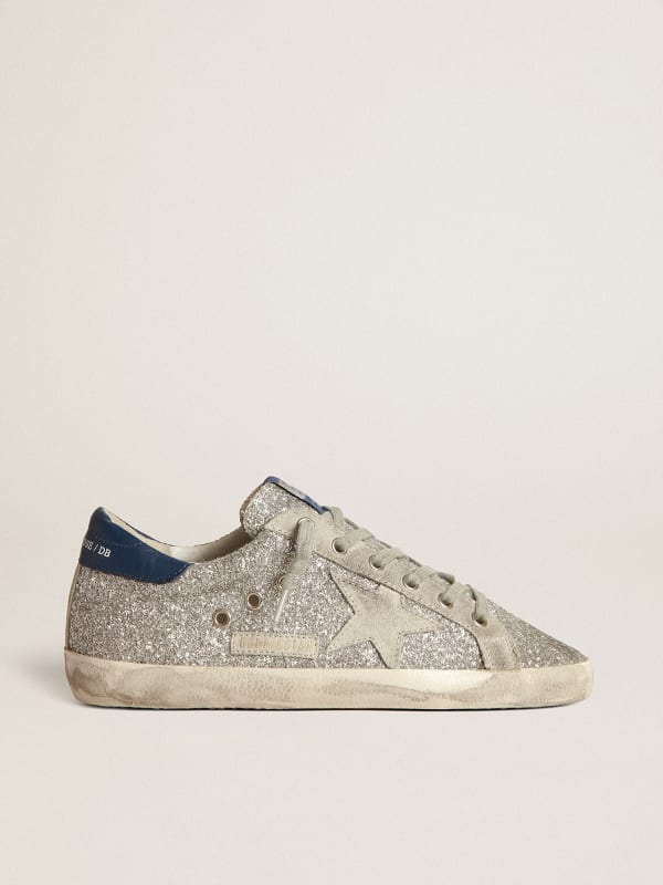 Super Star sneakers in all over glitter with suede insert Golden