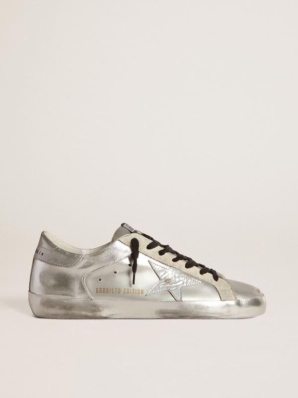 Women’s Super-Star sneakers with star and silver heel tab | Golden Goose