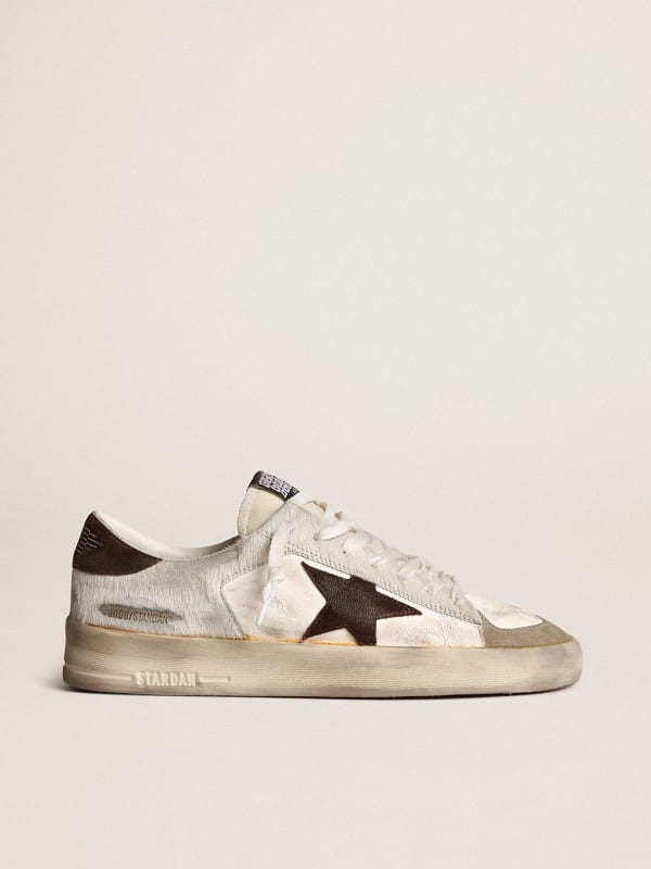 Men’s Stardan in nappa and pony skin with brown suede star | Golden Goose