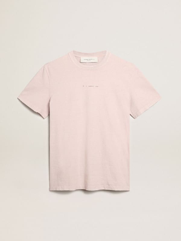 Tシャツ メンズ（ペールピンク） センターレタリング | Golden Goose
