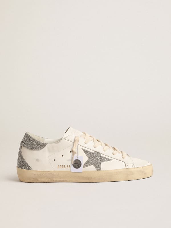 Super-Star with a silver Swarovski crystal star and heel tab | Golden Goose