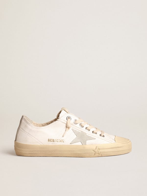 V-Star in nappa leather with ice-gray suede star and heel tab | Golden ...