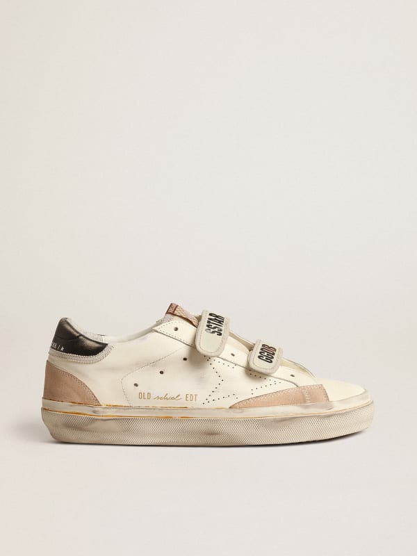 Old School LTD with perforated star and black leather heel tab | Golden ...