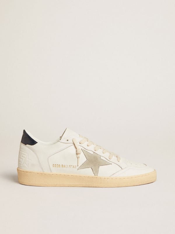 Ball Star with ice-gray suede star and blue leather heel tab | Golden Goose