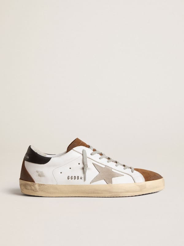 Super-Star sneakers in leather with suede insert | Golden Goose