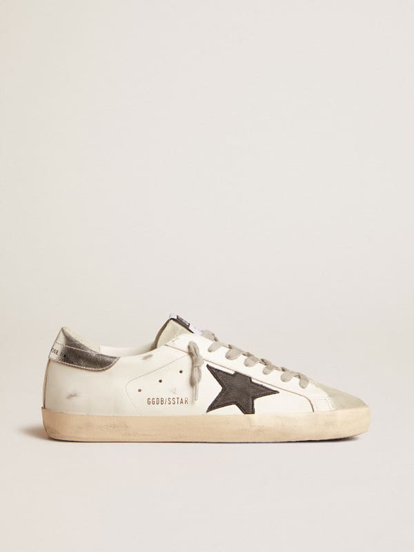 Men's Super-Star with black nubuck star and silver leather heel tab ...