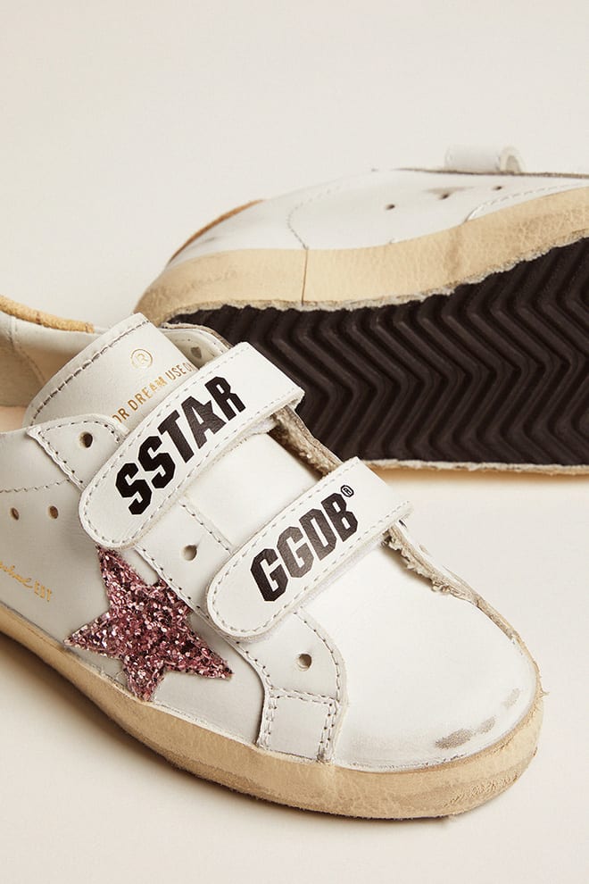 Junior Old School with shearling lining and Velcro fastening | Golden Goose
