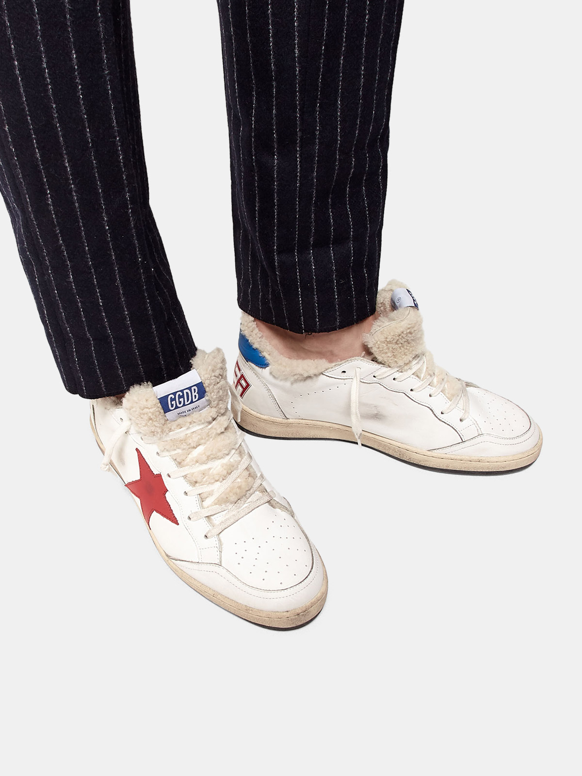 golden goose ball star shearling