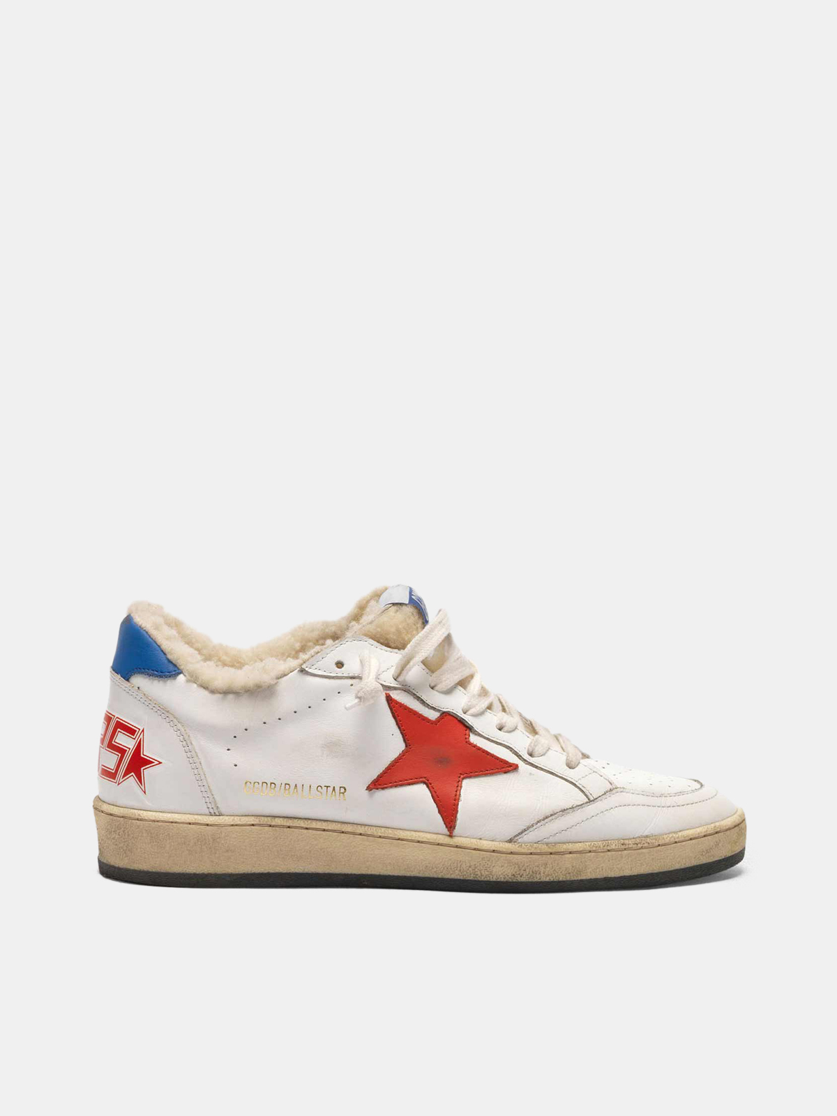 golden goose sneakers with shearling