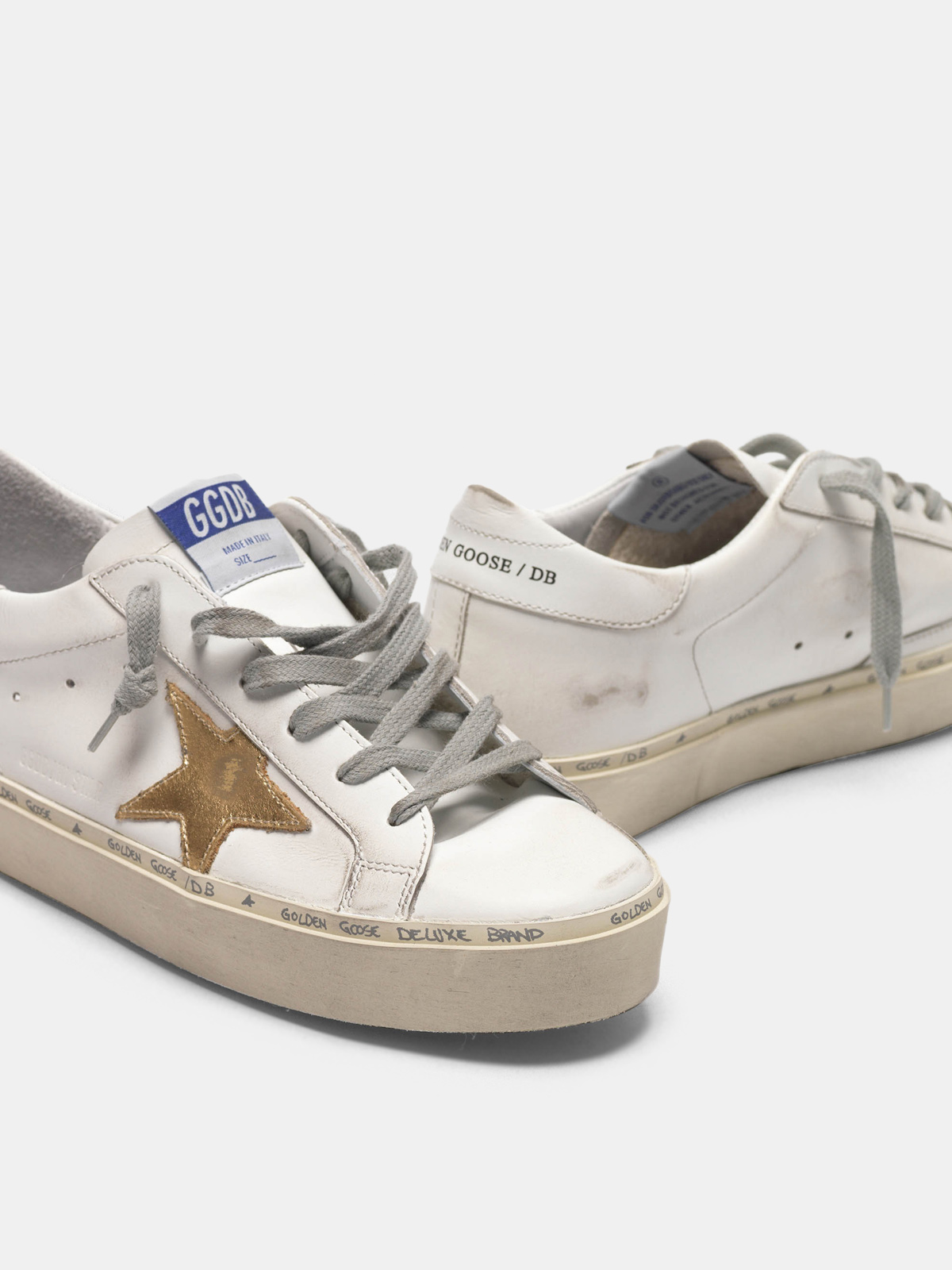 golden goose sneakers with gold star