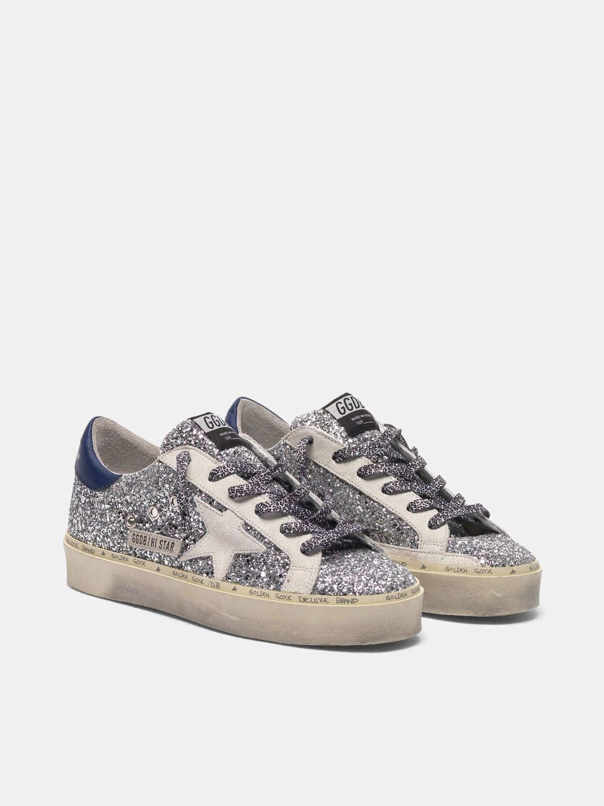 golden goose glitter leopard sneakers