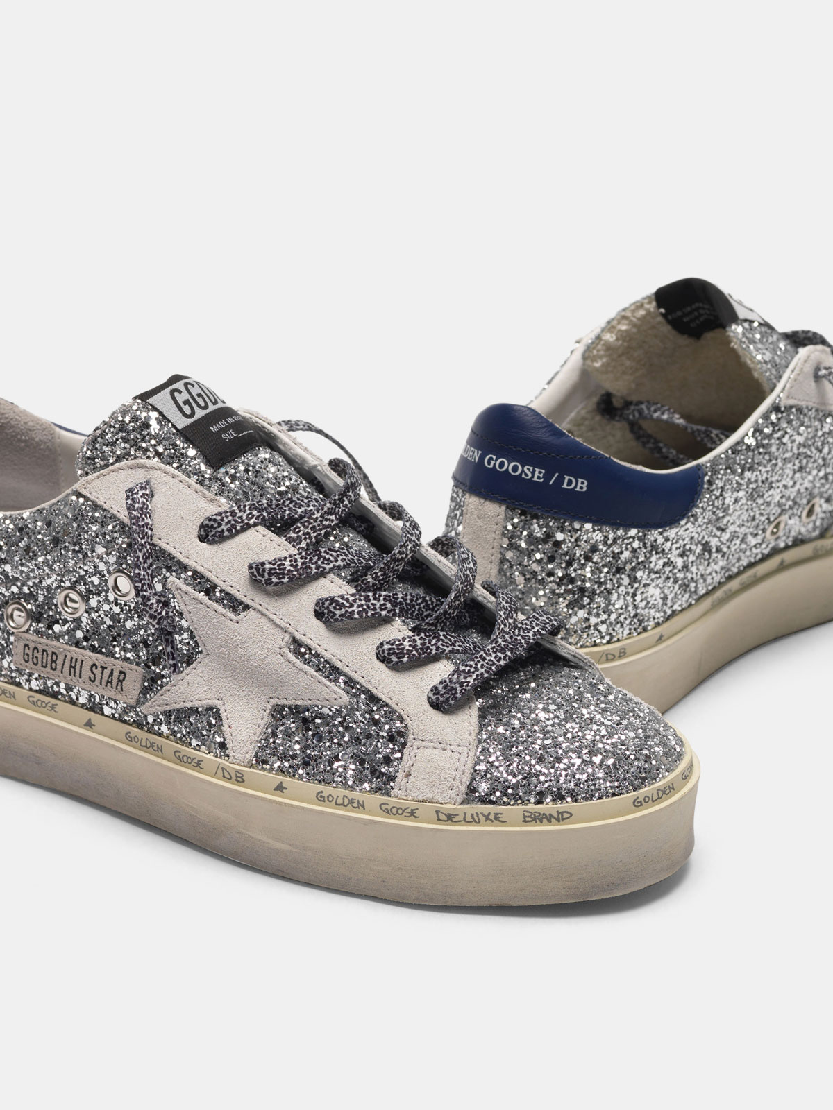 golden goose glitter leopard sneakers