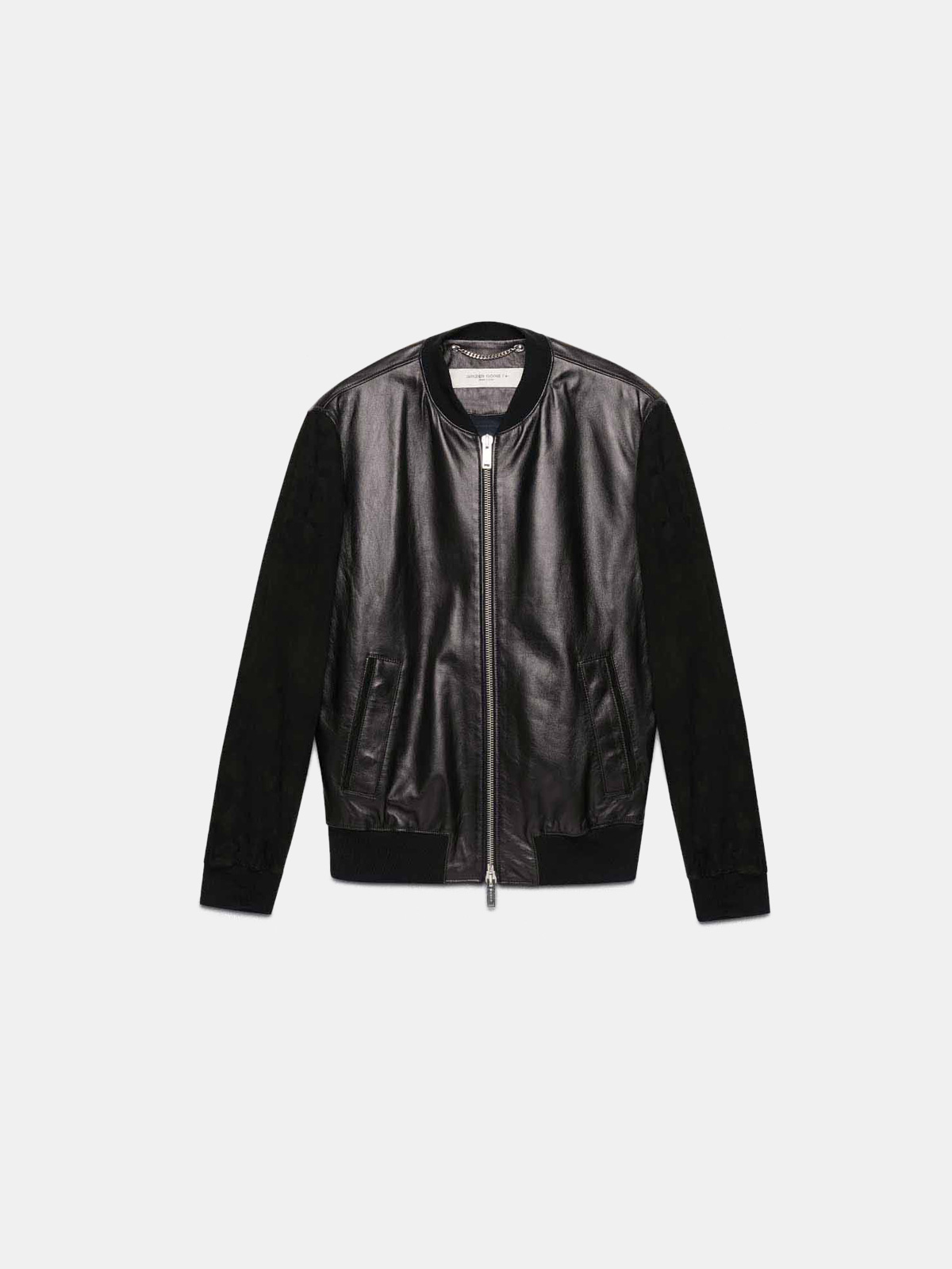 Black leather Dylan bomber jacket | Golden Goose