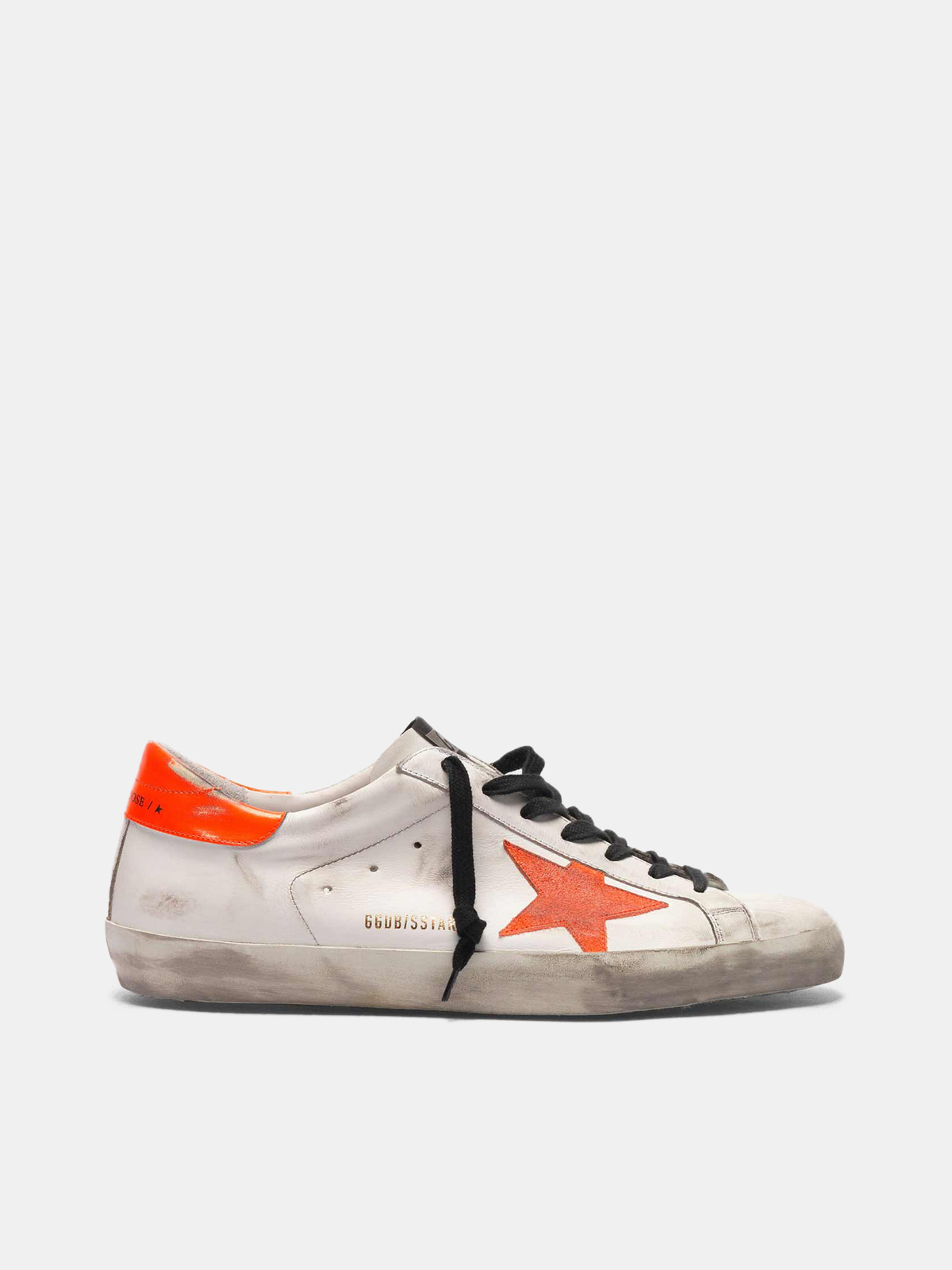 orange golden goose sneakers