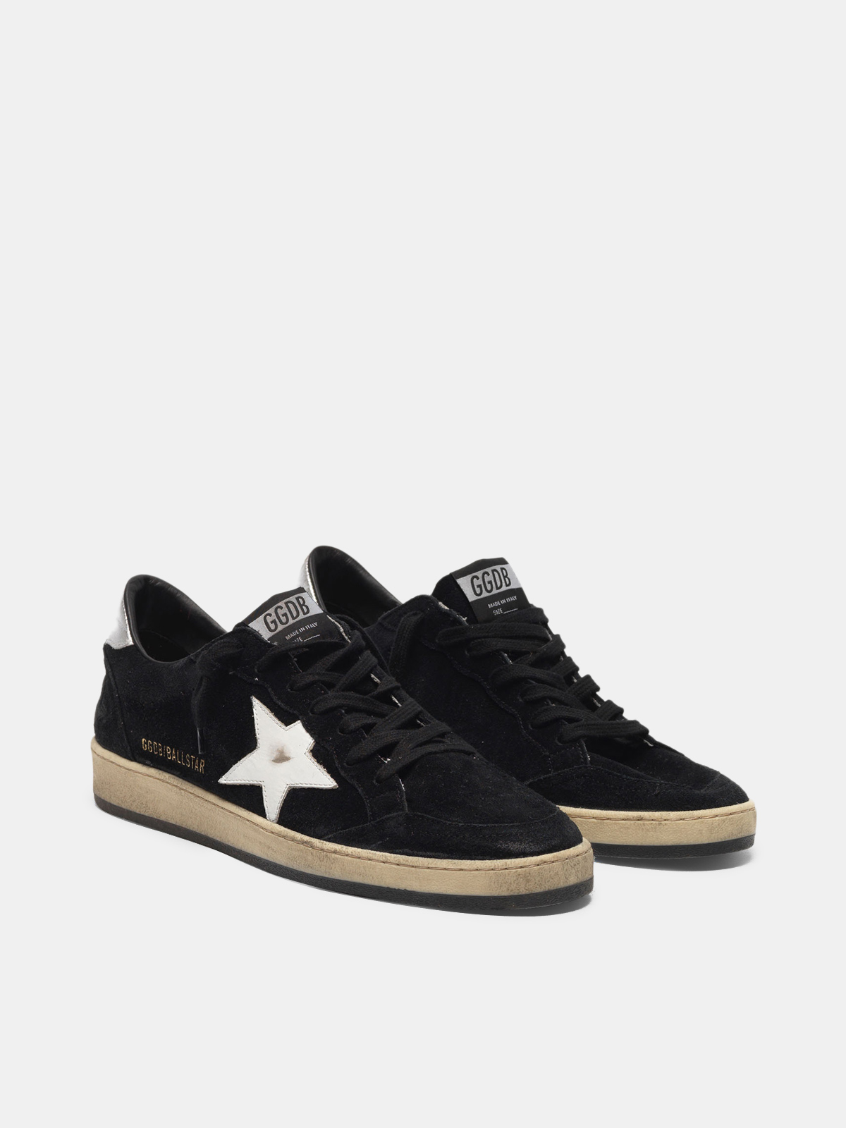 Ball Star sneakers in suede with contrasting star and metal heel tab ...