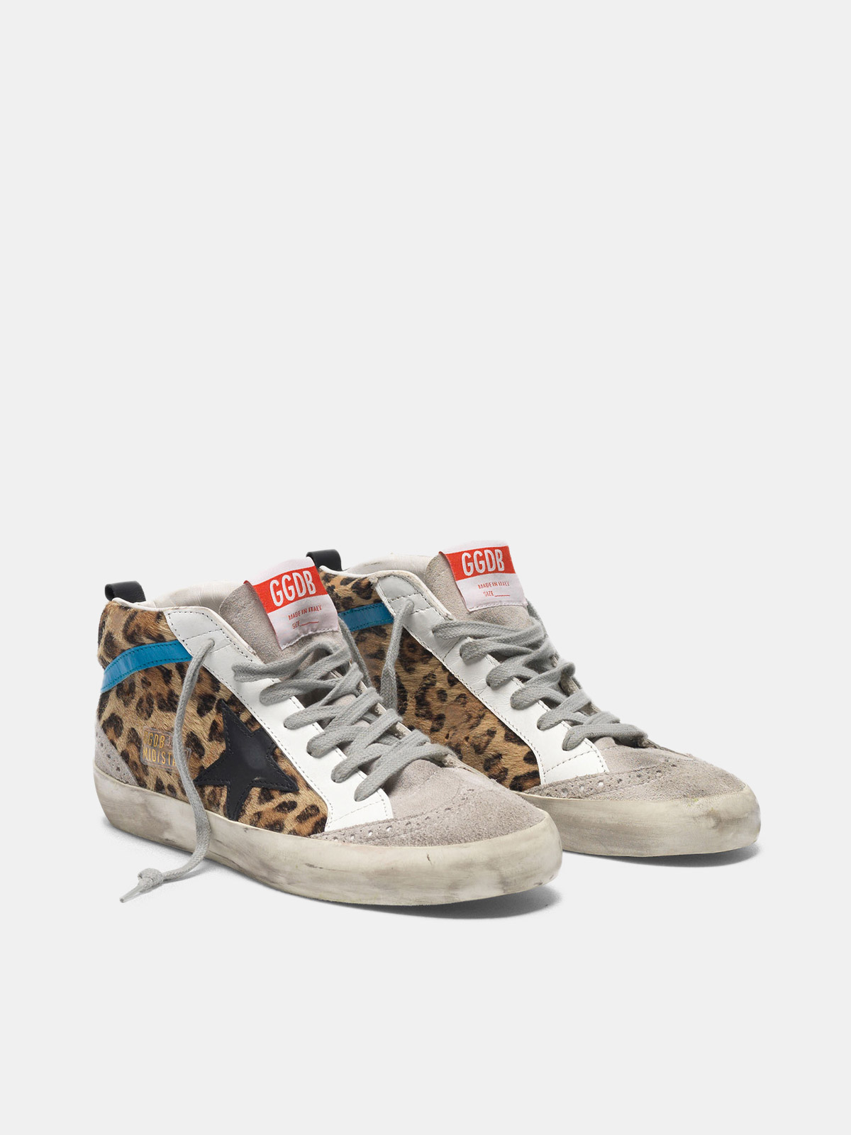 Mid Star sneakers in leopard print pony skin | Golden Goose