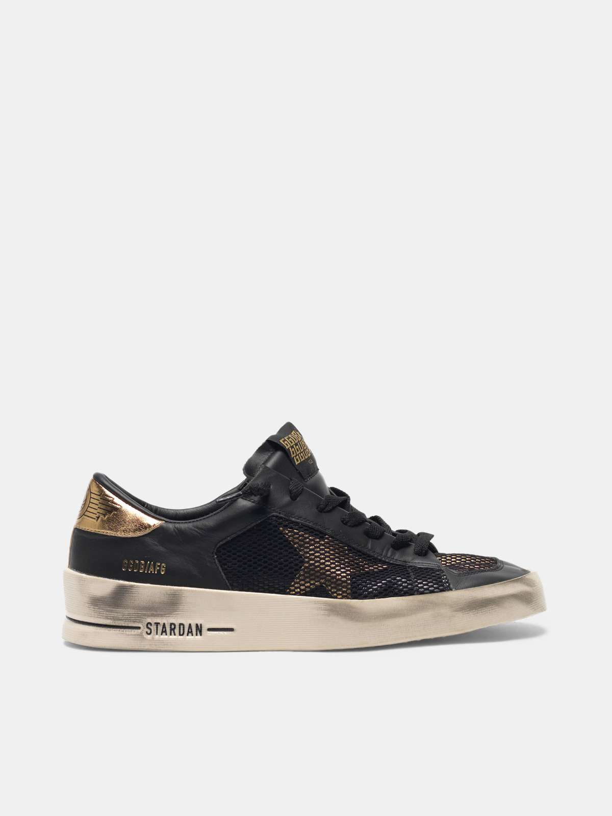 golden goose black and gold sneakers