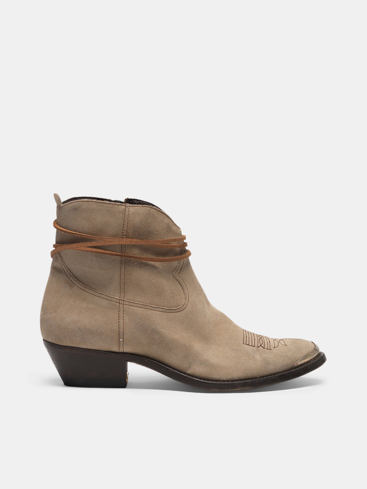 golden goose cowboy ankle boots