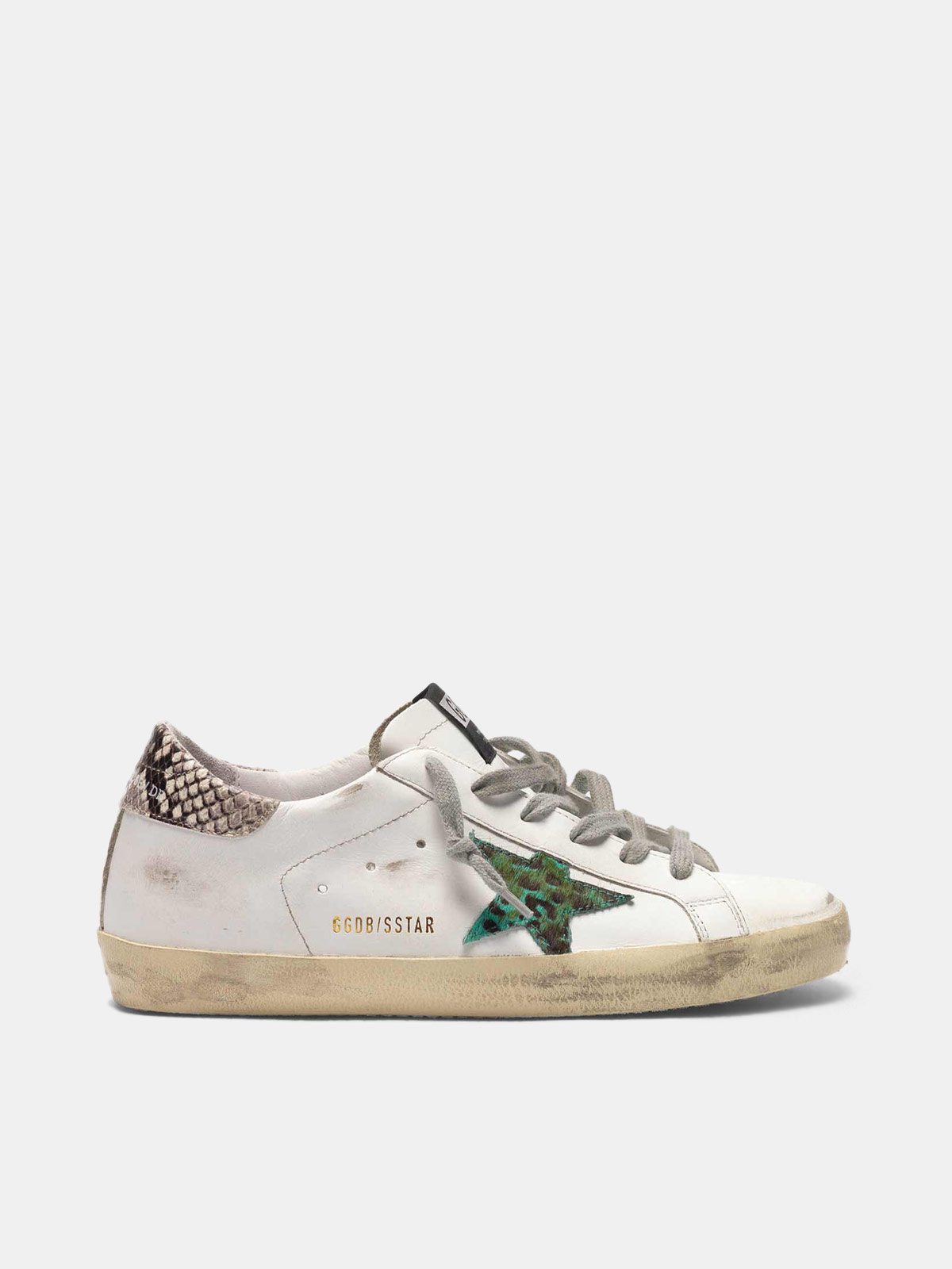 superstar sneakers with leopard print star