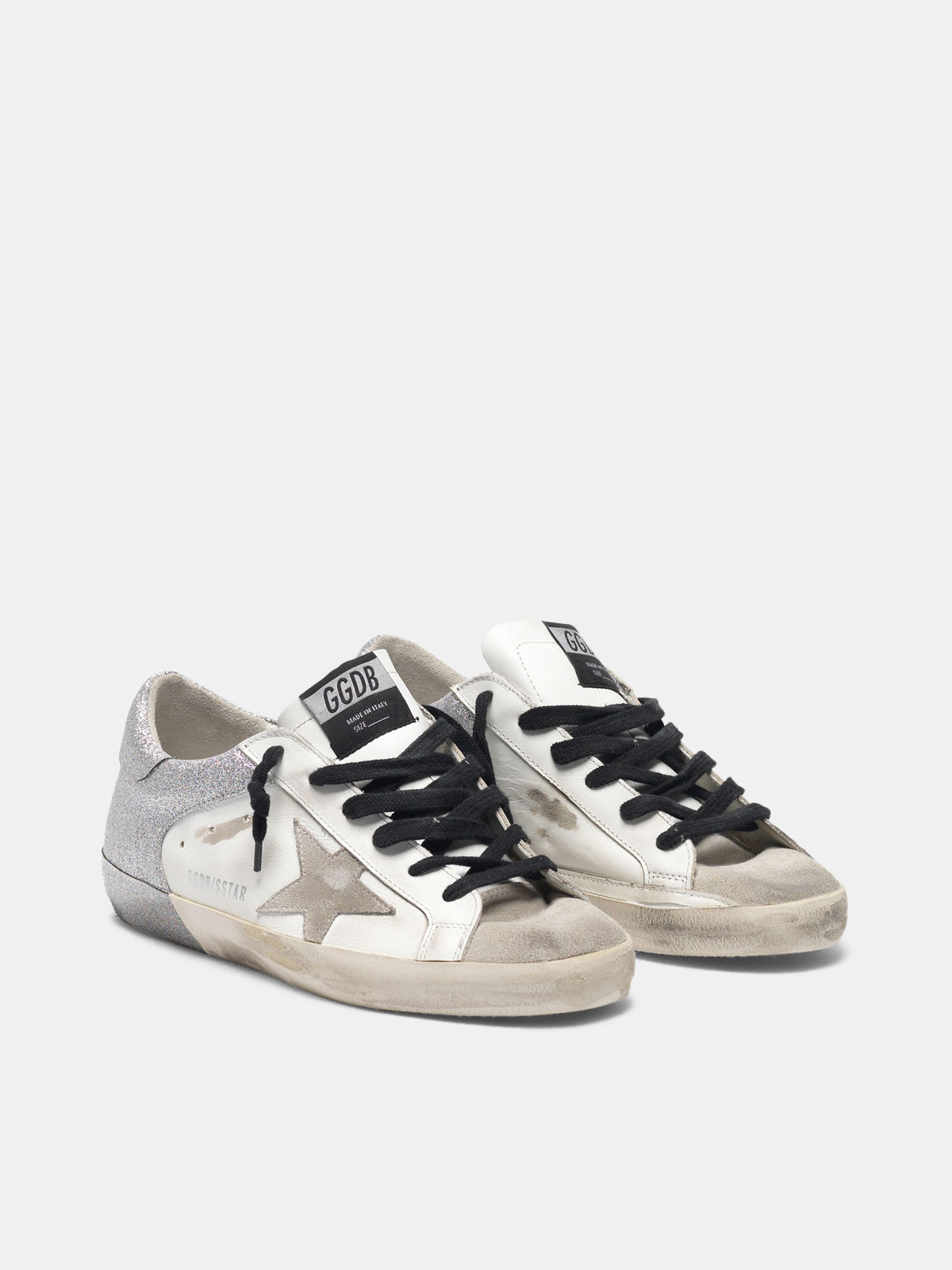 golden goose black sparkle sneakers