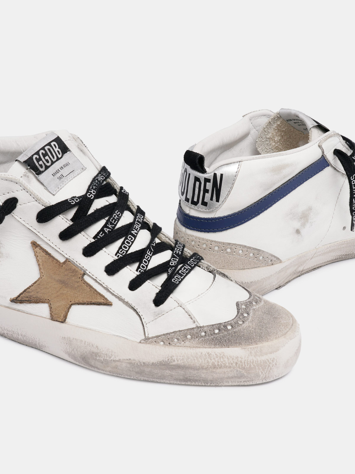 Golden goose mid star bianche sale