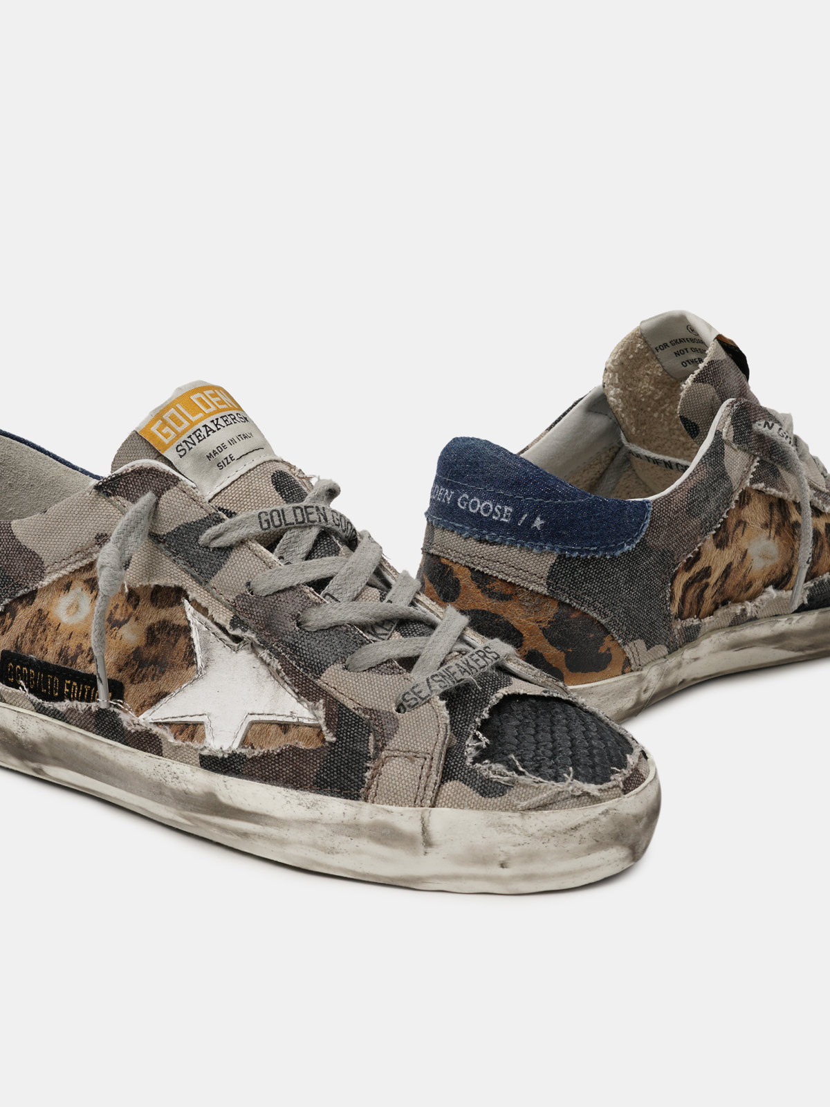 golden goose patchwork sneakers