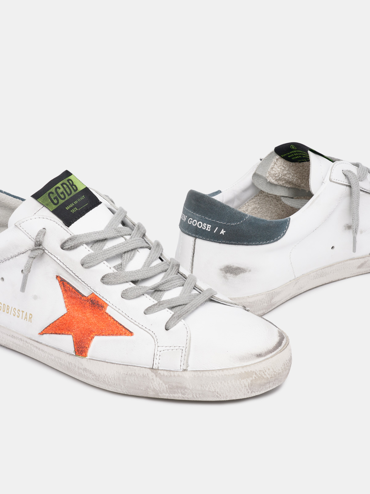 Golden goose best sale superstar orange