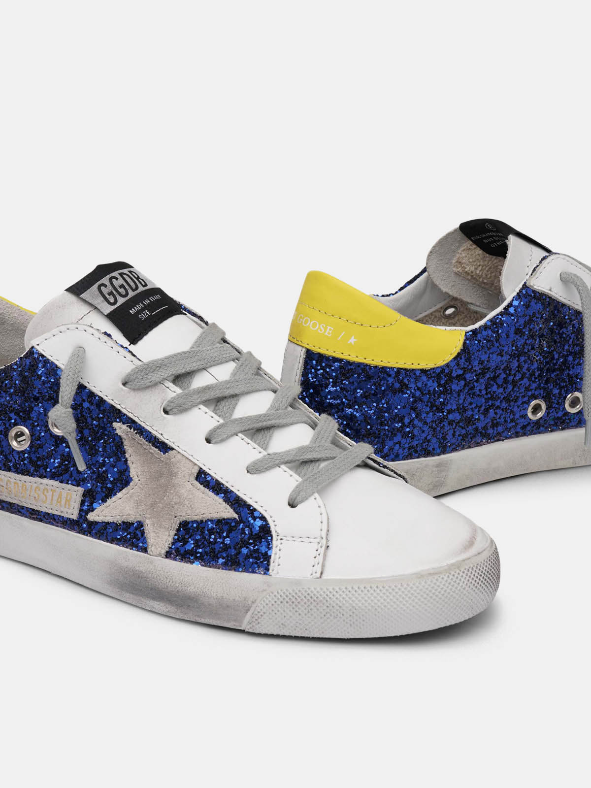 golden goose blue glitter