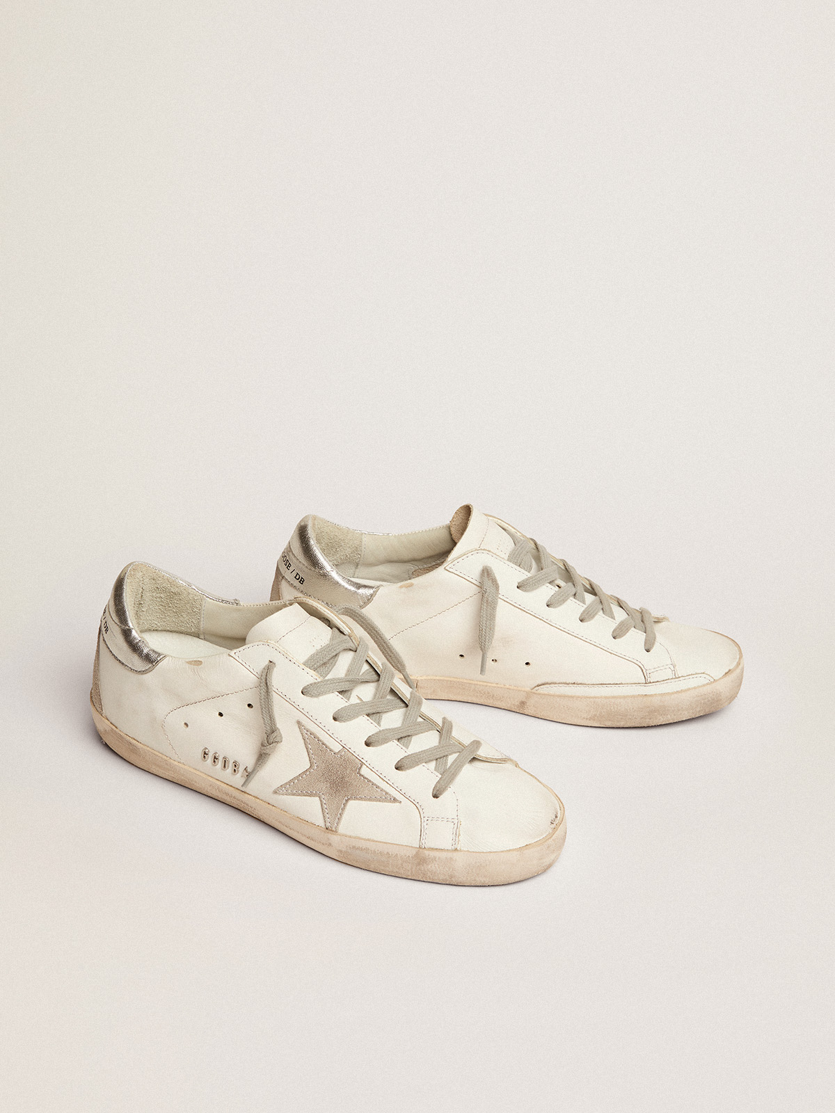 Super-Star sneakers with silver-coloured heel tab and metal stud ...
