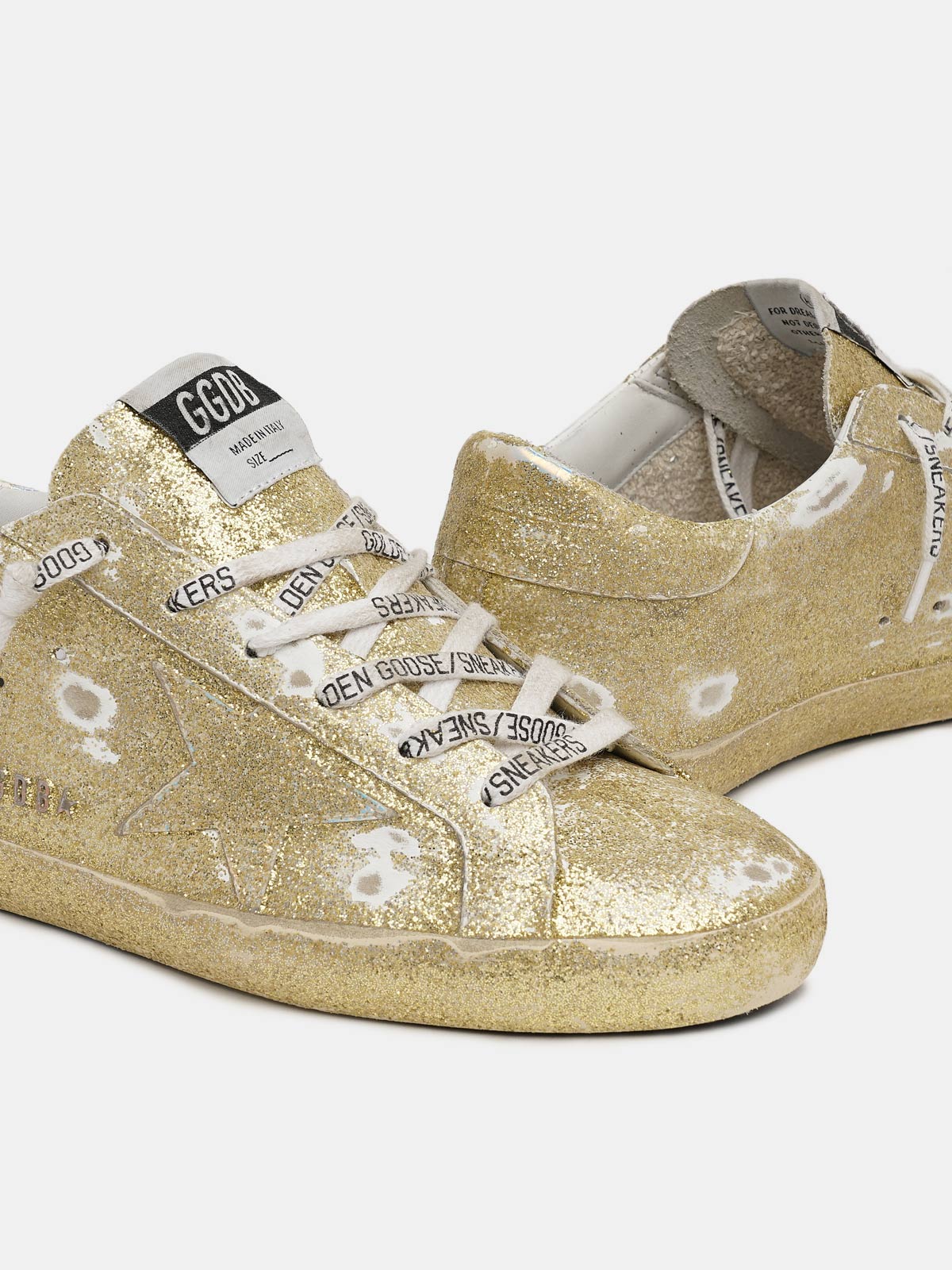 gold golden goose laces