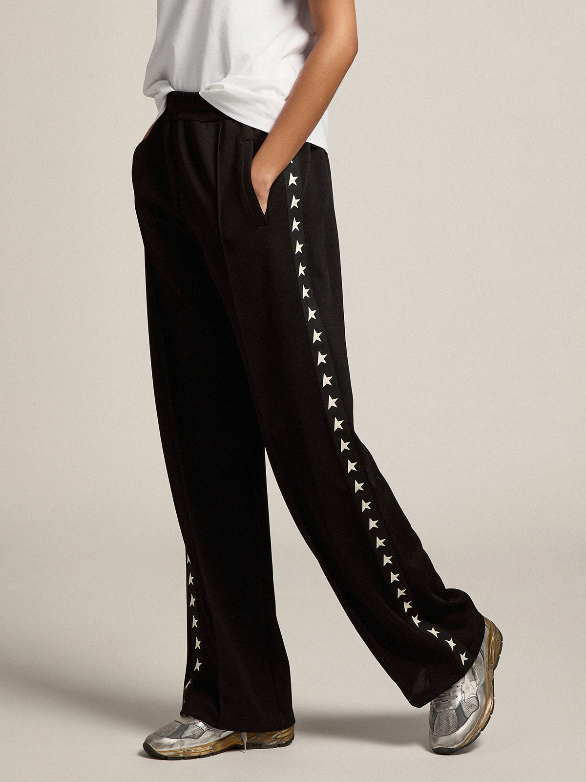 Pantalon femme avec outlet poches sur les côtés