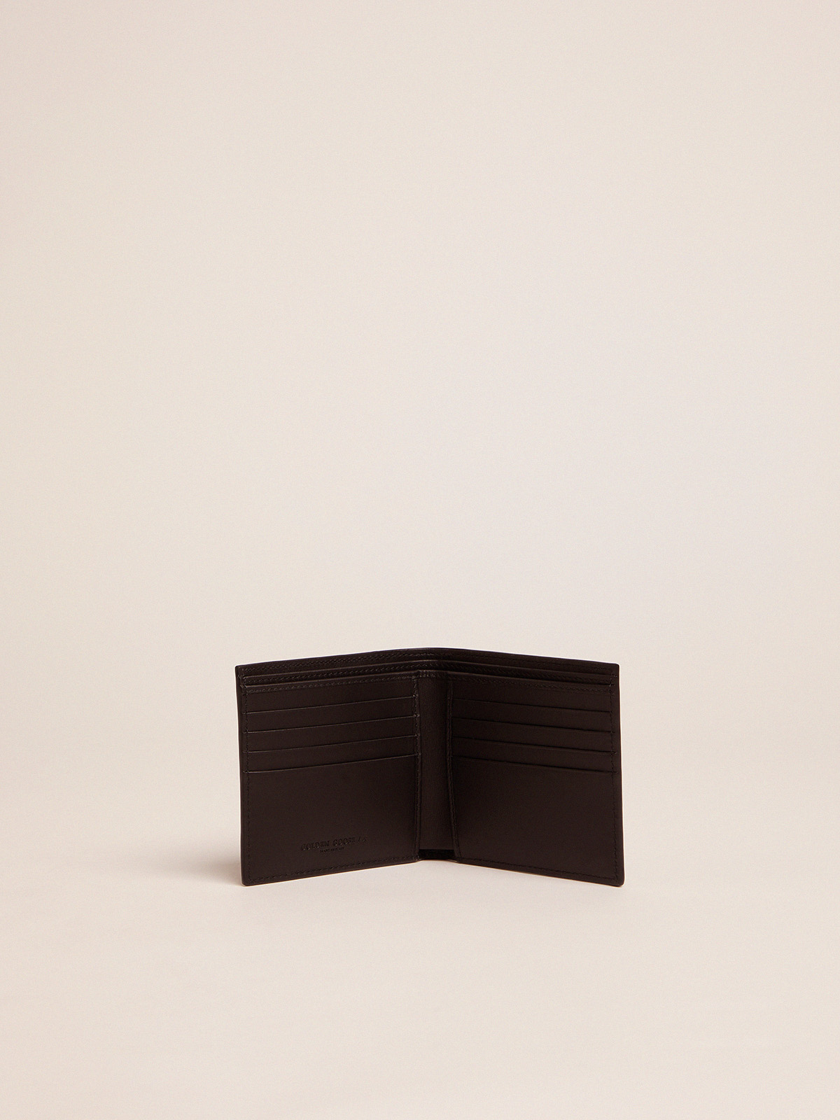Star bi-fold wallet in leather with studs | Golden Goose
